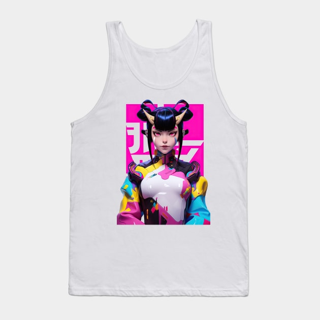 STREET FIGHTER - JURI HAN ONI | Femme Fatale Anime T-Shirt Design Girl Power | PROUD OTAKU Tank Top by PROUD OTAKU